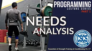Programming for Resistance Training | Needs Analysis | CSCS Chapter 17