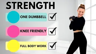 🔥15 Min One Dumbbell Workout🔥Full Body Strength & Conditioning🔥ALL STANDING🔥KNEE FRIENDLY🔥NO REPEAT🔥