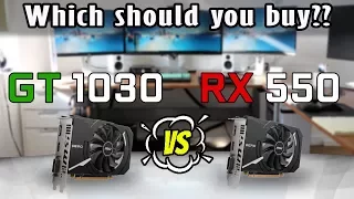 GT 1030 vs RX 550... Which is Faster? Side by Side comparison