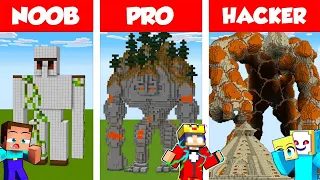 Minecraft NOOB vs PRO vs HACKER: RIESEN GOLEM STATUE BAU CHALLENGE ⛏