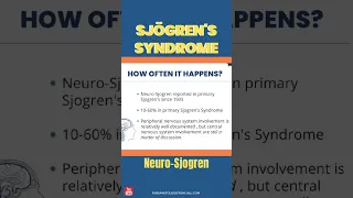 What is neuroSjogren’s? How can Sjogren’s affect brain and spine?#shorts #sjogrens #sjogren