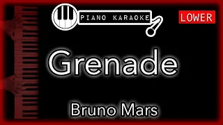 Grenade (LOWER -3) - Bruno Mars - Piano Karaoke Instrumental