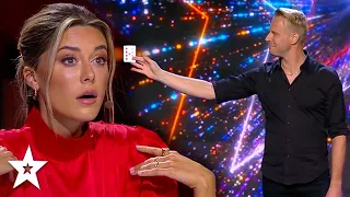 Where Are The Cards Coming From!? 1st GOLDEN BUZZER on Sweden's Got Talent | Magicians Got Talent