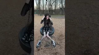 "On a tire swing 🖤" | Eugenia Cooney February 11, 2023 #shorts