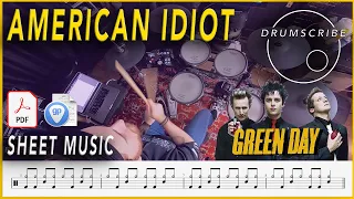 American Idiot - Green Day | Drum SCORE Sheet Music Play-Along | DRUMSCRIBE