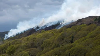 Mayday Fire 2017 Above Tan y Bwlch and Coed y Bleiddiau