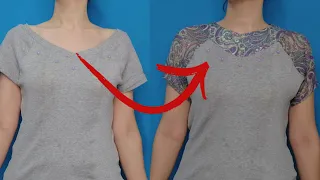 A Sewing Trick How to Downsize a large neckline easily !