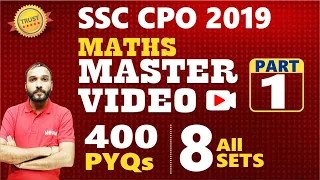 SSC CPO 2023 || SSC CPO 2019 Maths All 08 Sets 400 Previous Year Papers with Best Solutions #ssccpo