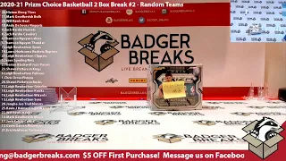 2020-21 Prizm Choice Basketball 2 Box Break #2 - Random Teams