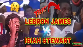 LEBRON JAMES & ISIAH STEWART FULL FIGHT BLOOD & EJECTIONS #NBA #Lebron #reactionvideo