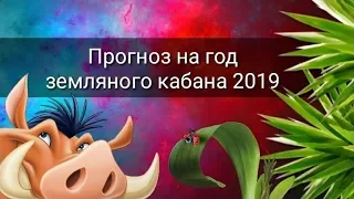 ПРОГНОЗ НА ГОД ЗЕМЛЯНОГО КАБАНА 2019