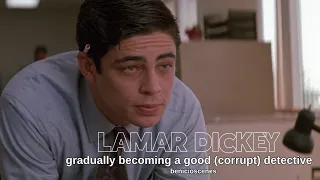 lamar dickey gradually becoming a good (corrupt) detective - china moon (1991) | benicio del toro