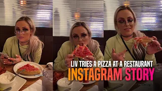 Liv Morgan tries her first ever Chicago Pizza: Instagram Story.