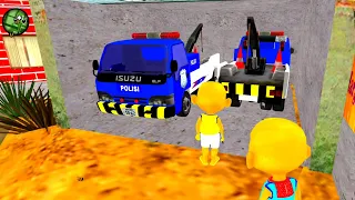 Upin & ipin bawa Derek Mobil Polisi Patroli dijalur aksi Loncat keren 🤣 Dunia Oyya