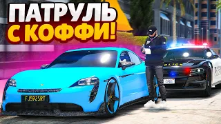 ПАТРУЛЬ ТРАССЫ С КАДЕТОМ КОФФИ И ПРОБУЮ ВЫБИТЬ БРОНЕЖИЛЕТ НА 25.000РУБ! (GTA 5 RP SUNRISE)