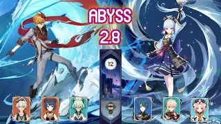 Childe Tartaglia National & Ayaka Freeze | 9⭐ | Floor 12 Spiral Abyss 2.8  零命公子&神里绫华2.8深渊12满星⭐