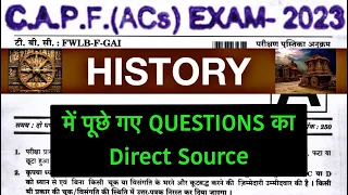 CAPF 2023: HISTORY Questions with Sources #Capf2023 #capfhistory