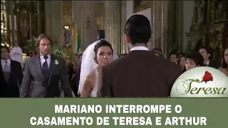 Teresa - Mariano interrompe o casamento de Teresa e Arthur e leva um tapa