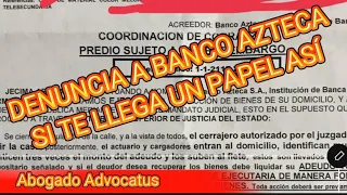 ¡YA BASTA BANCO AZTECA! denuncien ante la FGR si te llega esto.