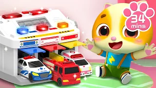 Baby Learns Vehicles with Daddy | Police Car | Colors Song | Kids Song | Mimi and Daddy