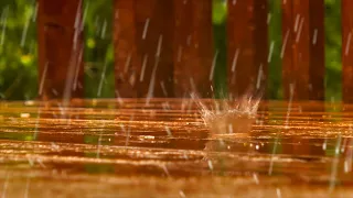 Rain On Deck | Sleep, Study or Focus With Calming Rainstorm Nature Video | White Noise 10 Hours