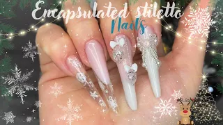 Doing my nails with Non-dominant Hand | Encapsulated gel french nails with dual forms