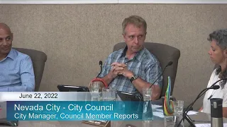 Nevada City Council Meeting June 22, 2022