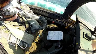 F/A-18 Super Hornet carrier landing cockpit controls