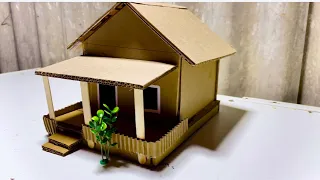 🏡 How To Make Beautiful SmallCardboard House 🏡