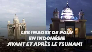 Les images de la ville de Palu, en Indonésie, avant et après le tsunami