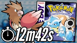 Je termine POKÉMON BLEU en moins de 13 MINUTES - Speedrun Pokémon Red/Blue No Save Corruption