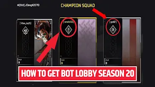 How to get bot Lobby in Apex Legends Season 20