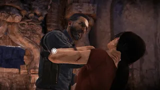 Chloe & Nadine Vs Asav Fight + Nadine Punches Chloe - Uncharted: The Lost Legacy PS5 Remastered