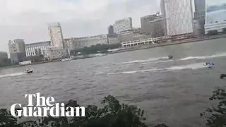 James Bond-style jet-ski police chase on the Thames