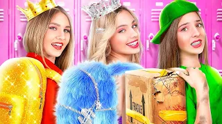 Rich vs Poor vs Giga Rich | Types of Girls & Expensive vs Cheap Hacks in College