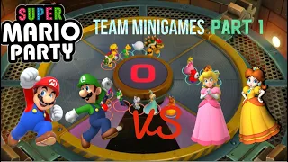 Super Mario Party Team Minigames Part 1 Mario and Luigi Vs. Peach and Daisy (Master Difficulty)