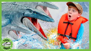 Giant Dinosaurs, Water Rides, & More Adventures! | T-Rex Ranch Dinosaur Videos for Kids