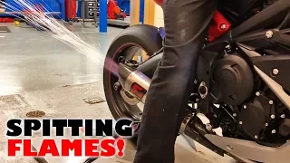 Insane Akrapovic Exhaust Spitting Flames!!!