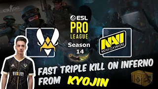 Fast Triple Kill on Inferno from Kyojin, Vitality vs NAVI, ESL Pro League Season 14