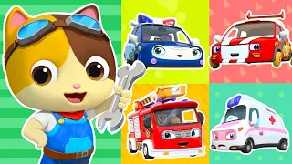 Five Little Cars Got Hurt | Doctor Cartoon, Fire Truck | Kids Songs | Kids Cartoon | BabyBus