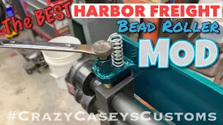 The BEST Mod To Do To Your Harbor Freight Bead Roller! Bearing Block Return Spring & Fastener Handle