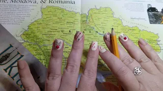 ASMR ~ Ukraine History & Geography ~ Soft Spoken Map Pointing Page Turning