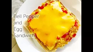 How to make Bell Pepper and Egg Sandwich Recipe, Breakfast