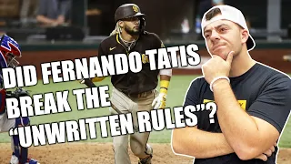 DID FERNANDO TATIS BREAK THE "UNWRITTEN RULES"