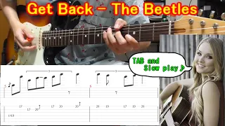 【TAB】Get Back (Guitar solo) - The Beatles / Lesson - How to play