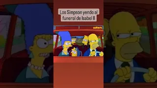 Los Simpson de camino al funeral de Isabel II