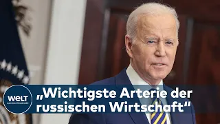 KRIEG IN DER UKRAINE: US-Präsident Joe Biden verkündet neue Strafmaßnahmen gegen Russland