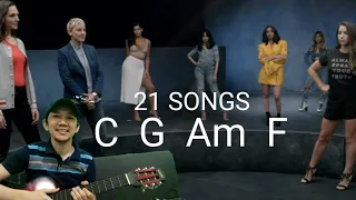 21 songs 4 chords (C-G-Am-F)