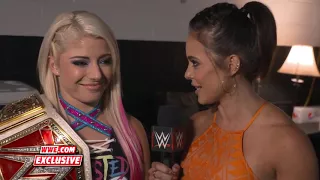 Alexa bliss wishes Sasha banks good luck at summer slam raw