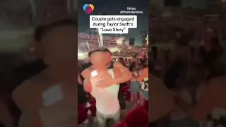 Couple gets engaged during Taylor Swift's "Love Story" #shorts